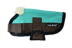 Waterproof Dog Coat 3009 - Teal & Chocolate - Coco & Pud