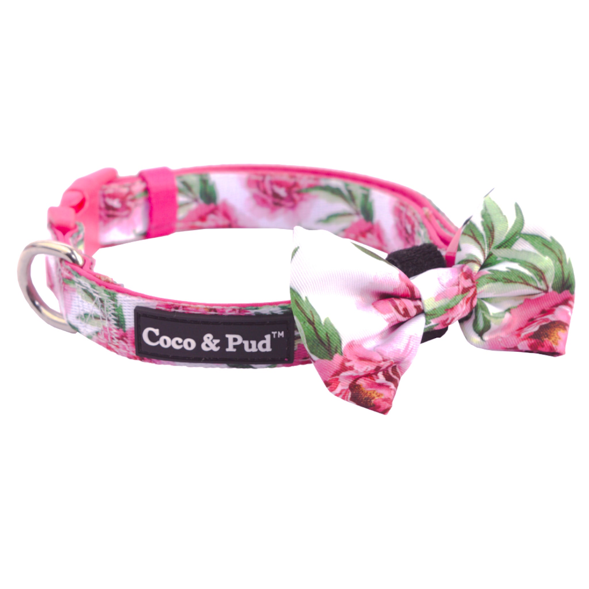 Coco & Pud Peony Collar & Bowtie - Coco & Pud