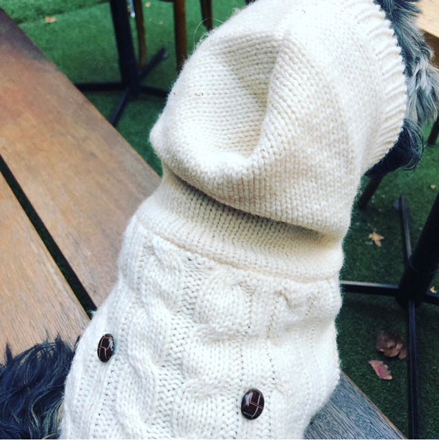 Coco & Pud Paris Dog Sweater - Cream - Coco & Pud
