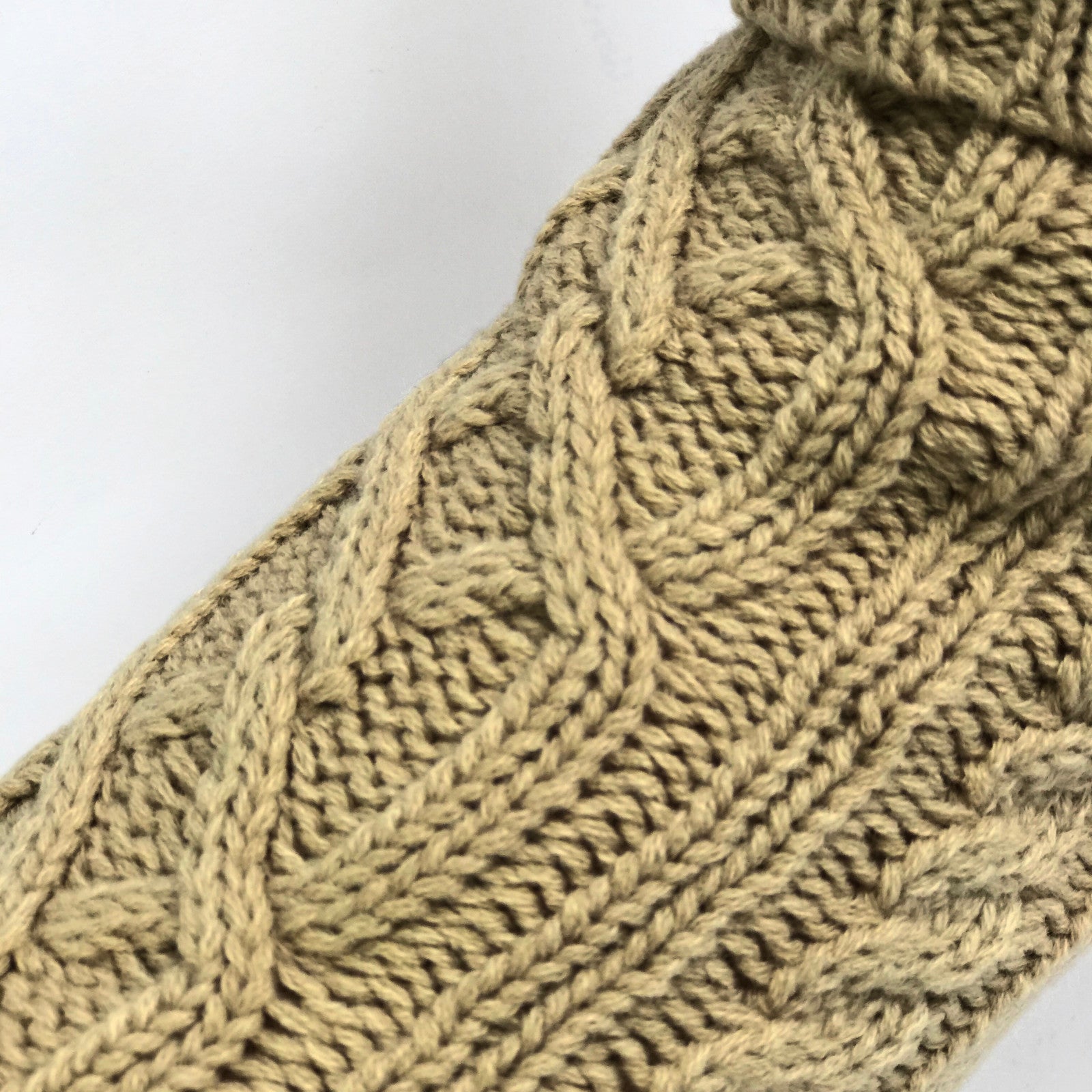 Coco & Pud Cable Sweater Oatmeal Texture