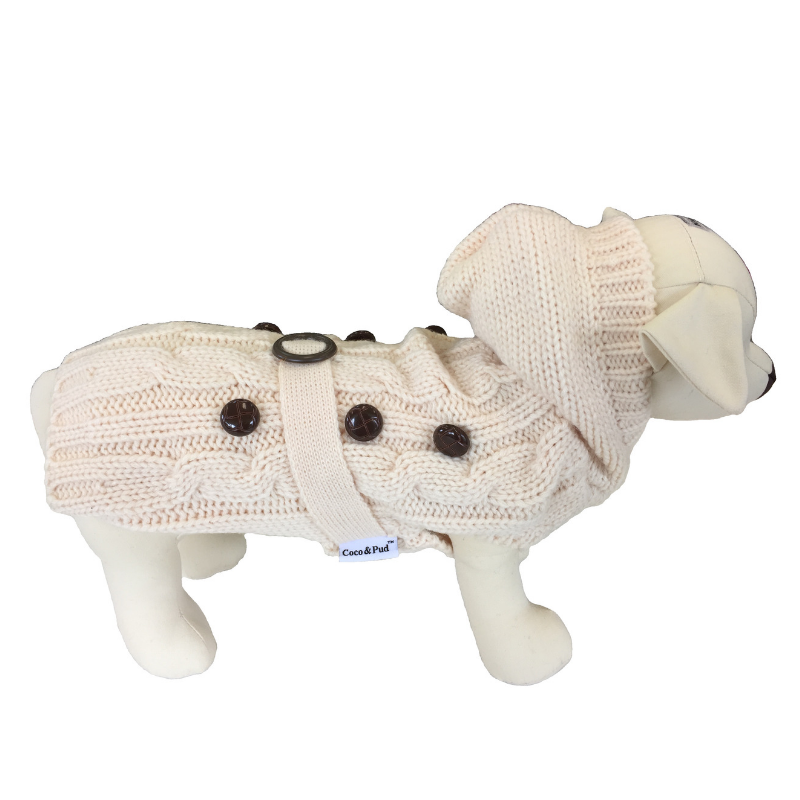 Coco & Pud Paris Dog Sweater - Cream - Coco & Pud