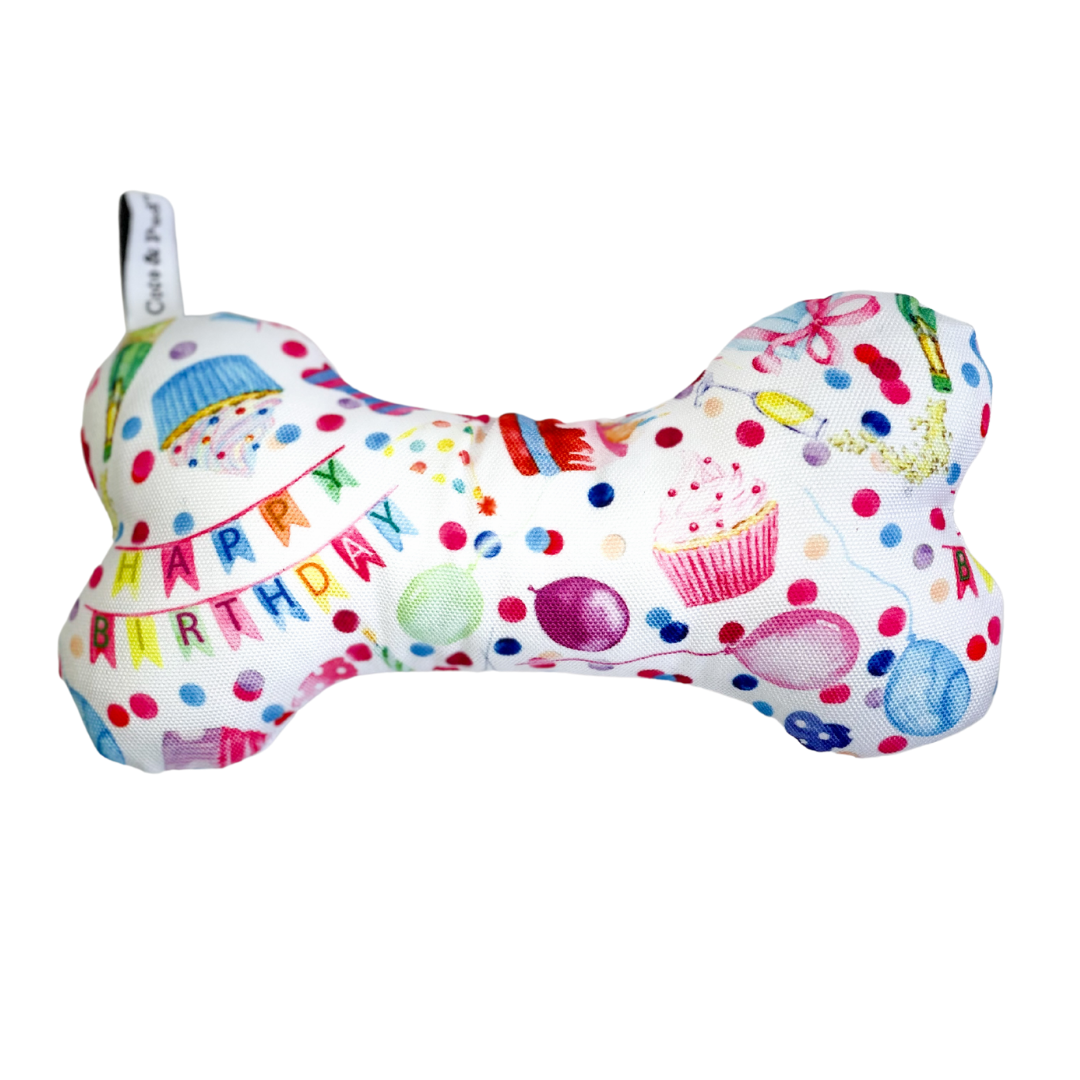 Coco & Pud Pawsome Party Bone Dog Toy - Large