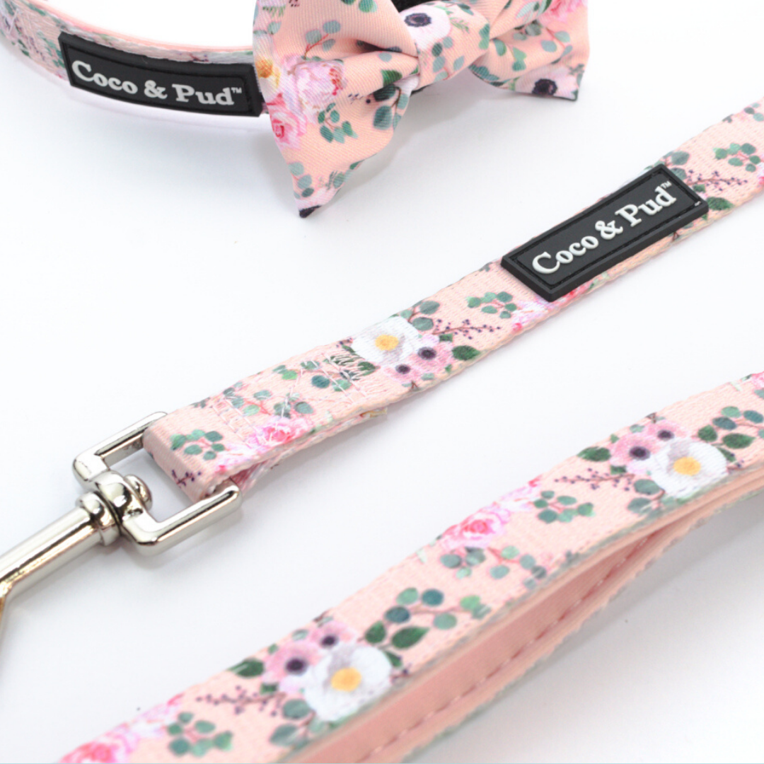 Coco & Pud Provence Rose Reversible Dog lead/ Leash
