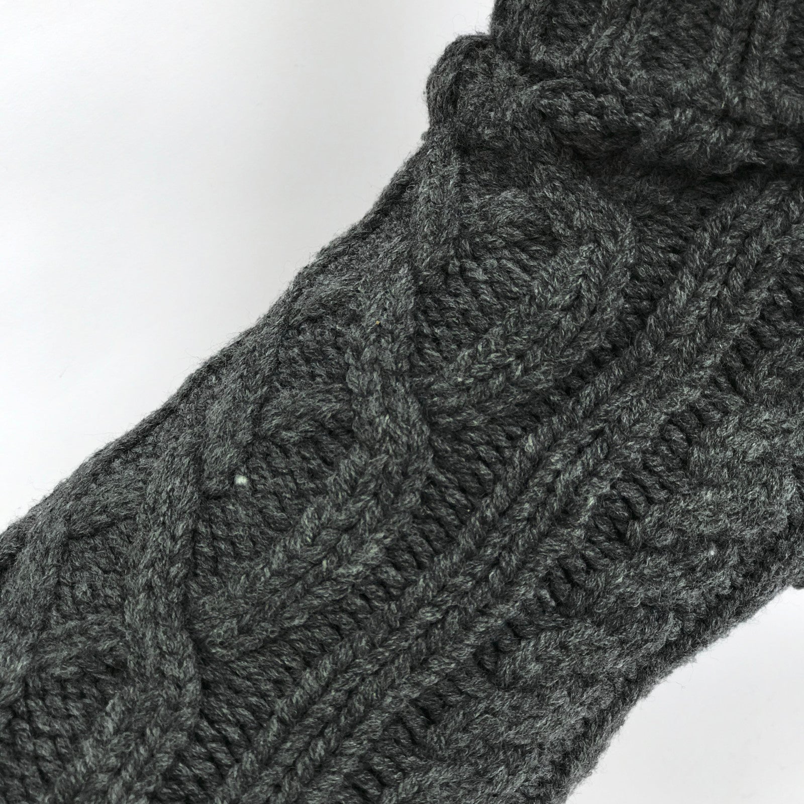 Coco & Pud Cable Dog Sweater Slate texture