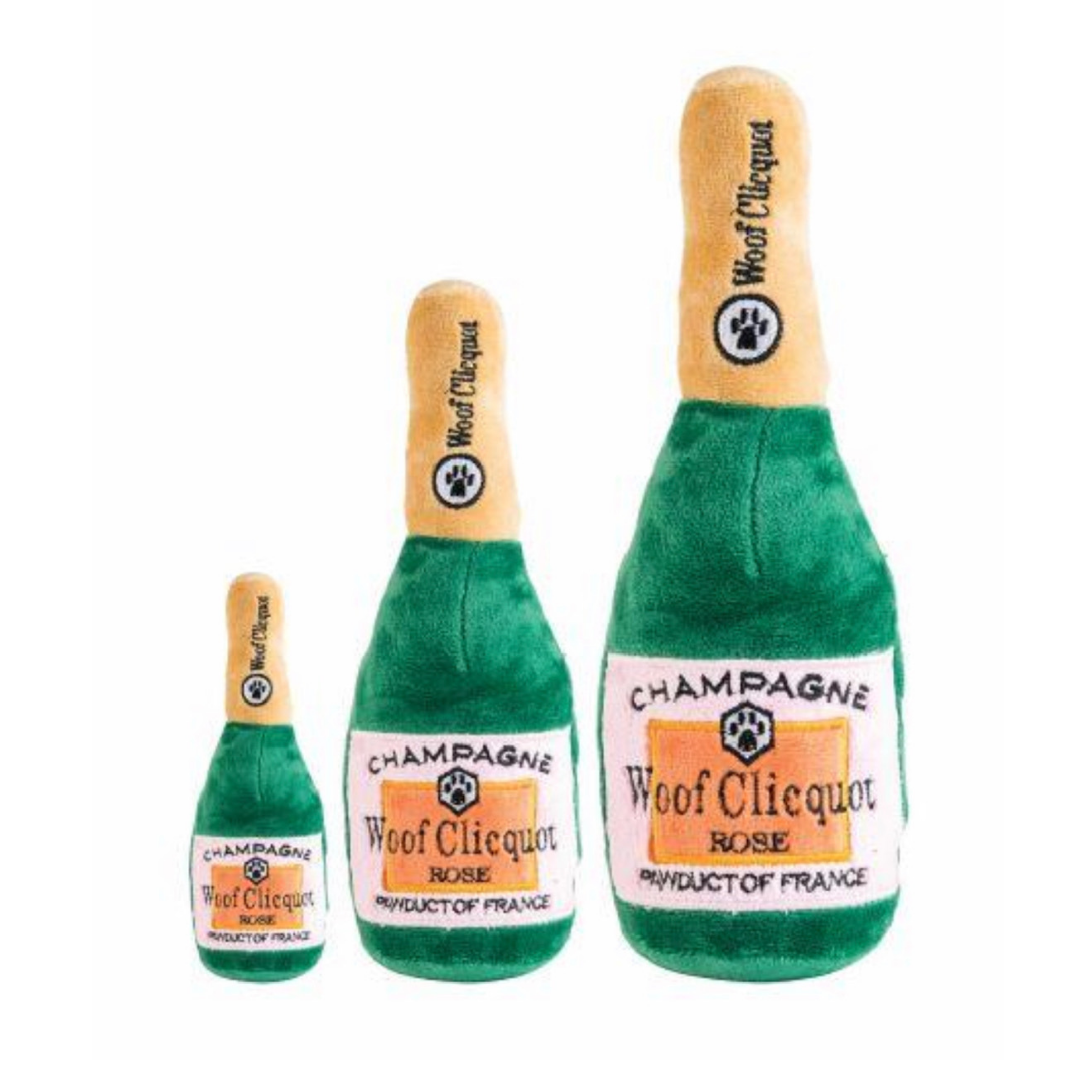 Coco & Pud Woof Clicquot Rose Champagne Dog Toy