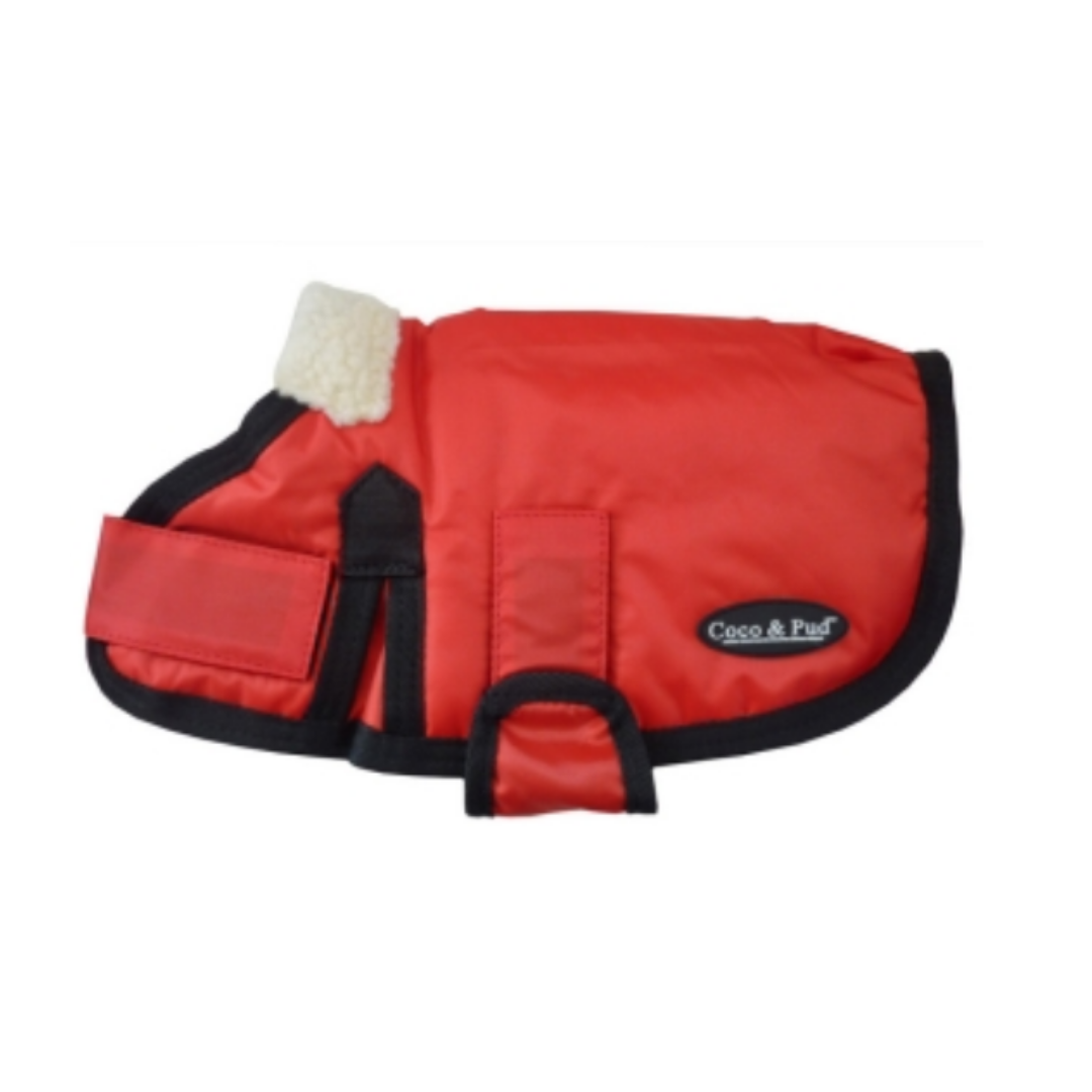 Waterproof Dog Coat 3008-B Red (For Big Dogs) - Coco & Pud