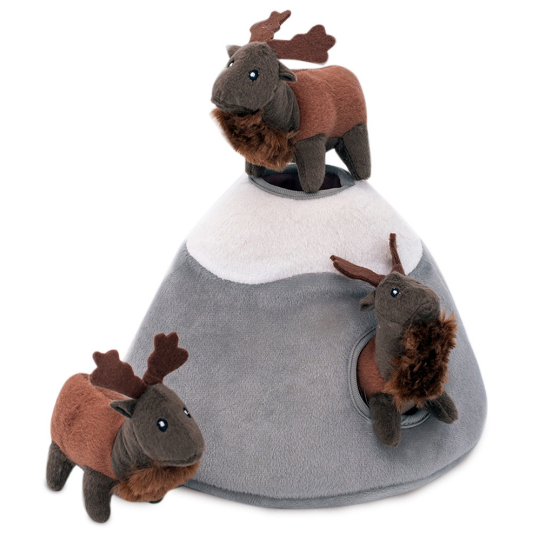 Coco & Pud Elk Mountain Interactive Burrow Dog Toy - Zippy Paws