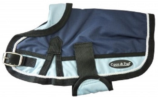 Waterproof Dog Coat 3022-B Navy/ Light Blue (For Big Dogs) - Coco & Pud