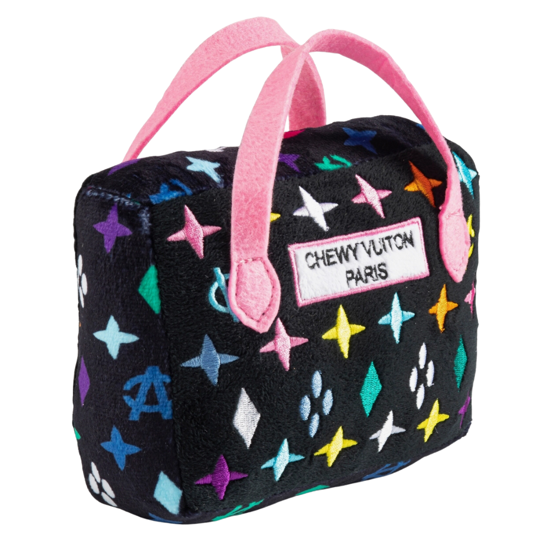 Coco & Pud Chewy Vuitton Black Monogram Dog Bag Toy  - HGaute Diggity Dog Australia