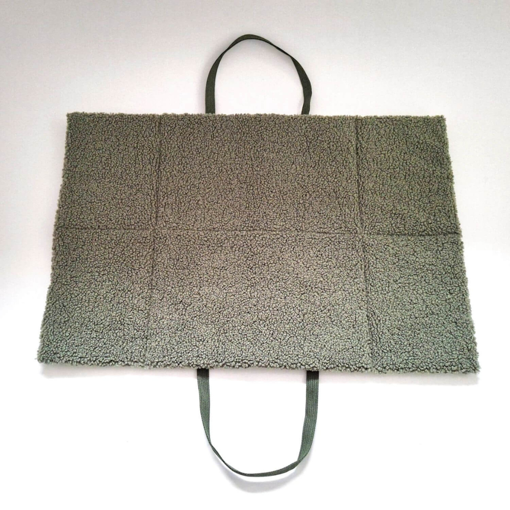 Coco & Pud - Matti Luxury Dog Travel Mat unfolded laying flat showing sherpa fabric - Dogs n the City