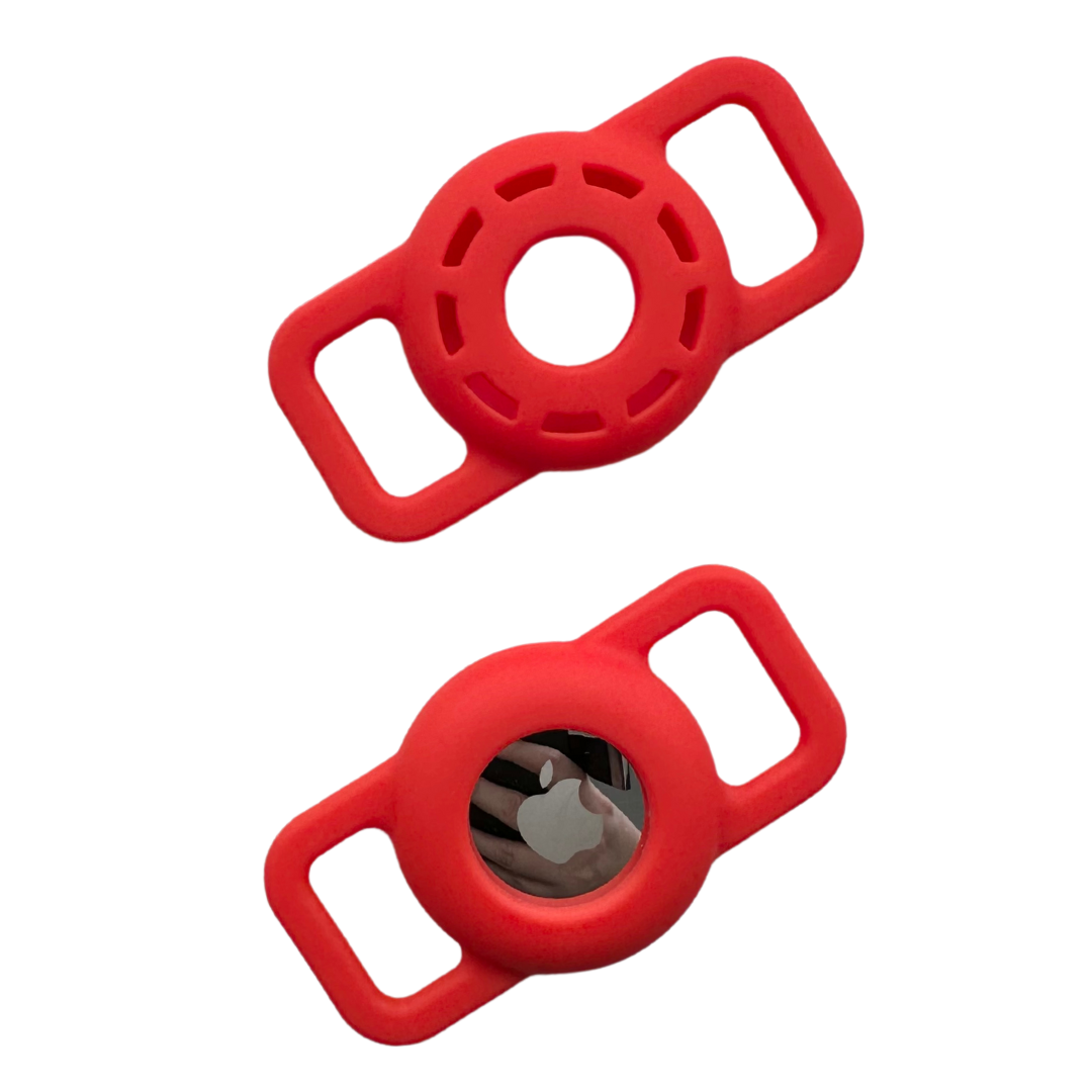 Coco & Pud Pet AirTag Holder - Red (XS/S)