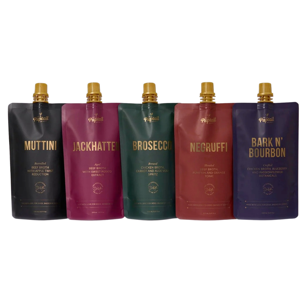Coco & Pud - 5 pouches of Puptail Society broth tonics/ mocktails
