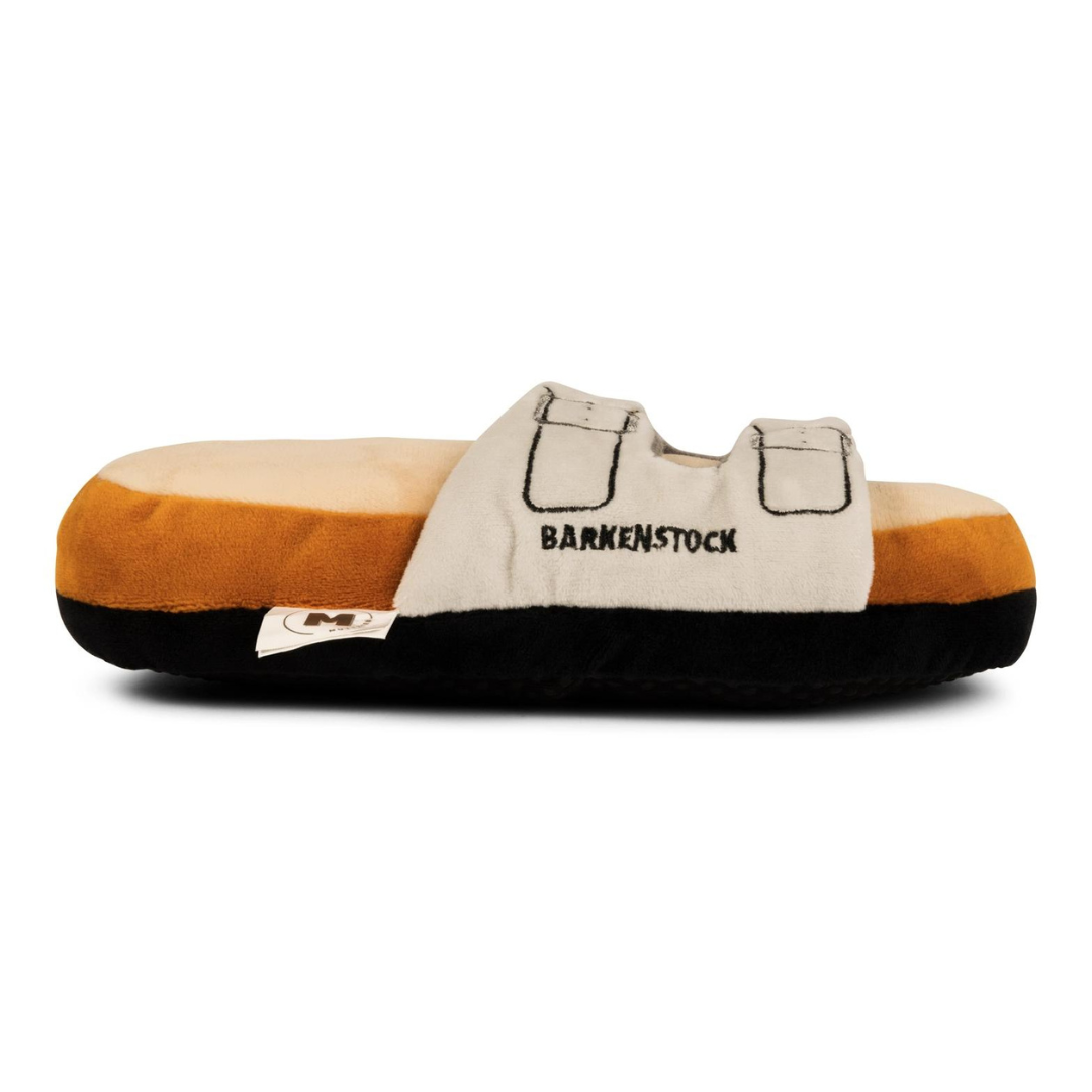 Coco & Pud Barkenstock Sandal dog toy side view - Muttzie