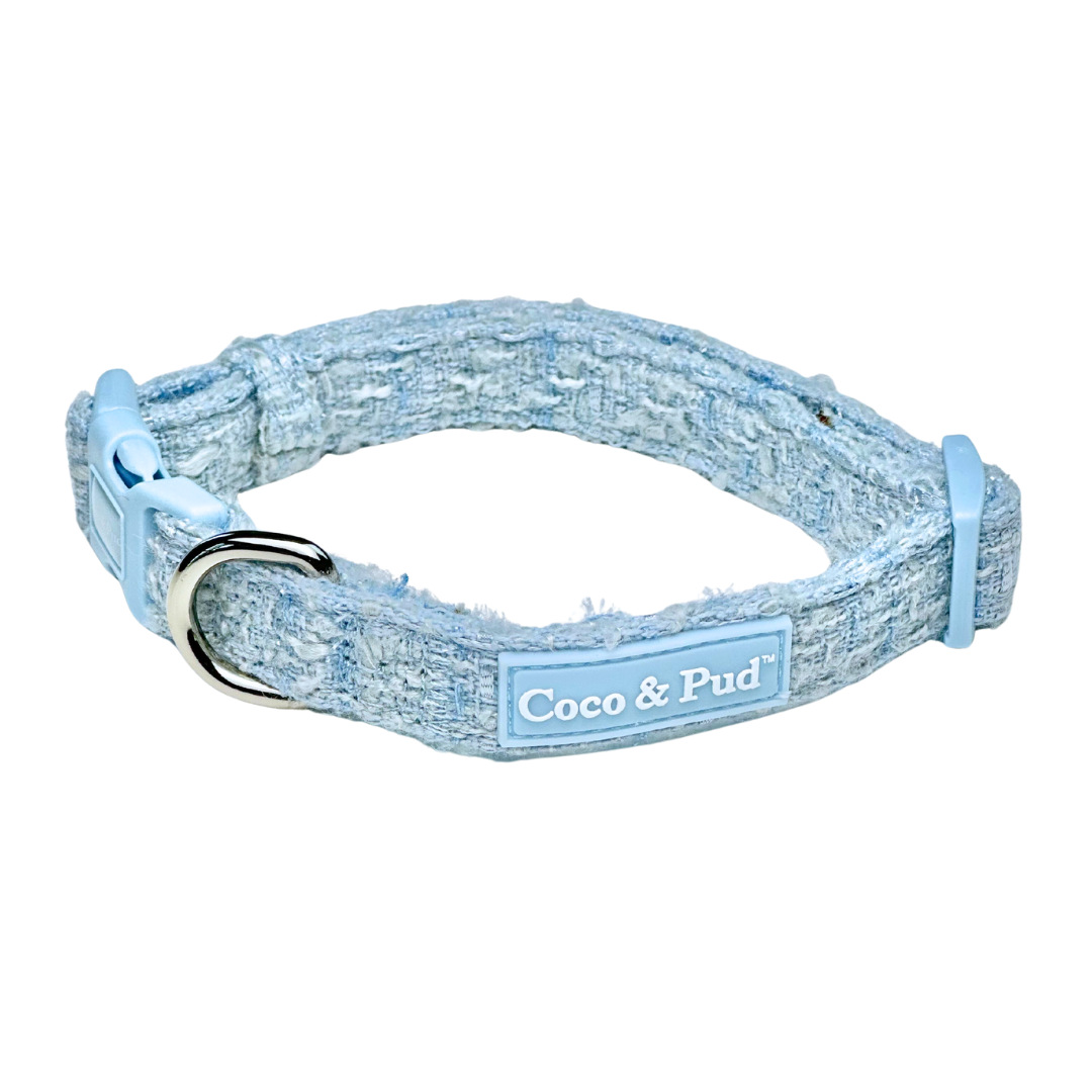 Boucle de Luxe Dog Collar - Whisper Blue