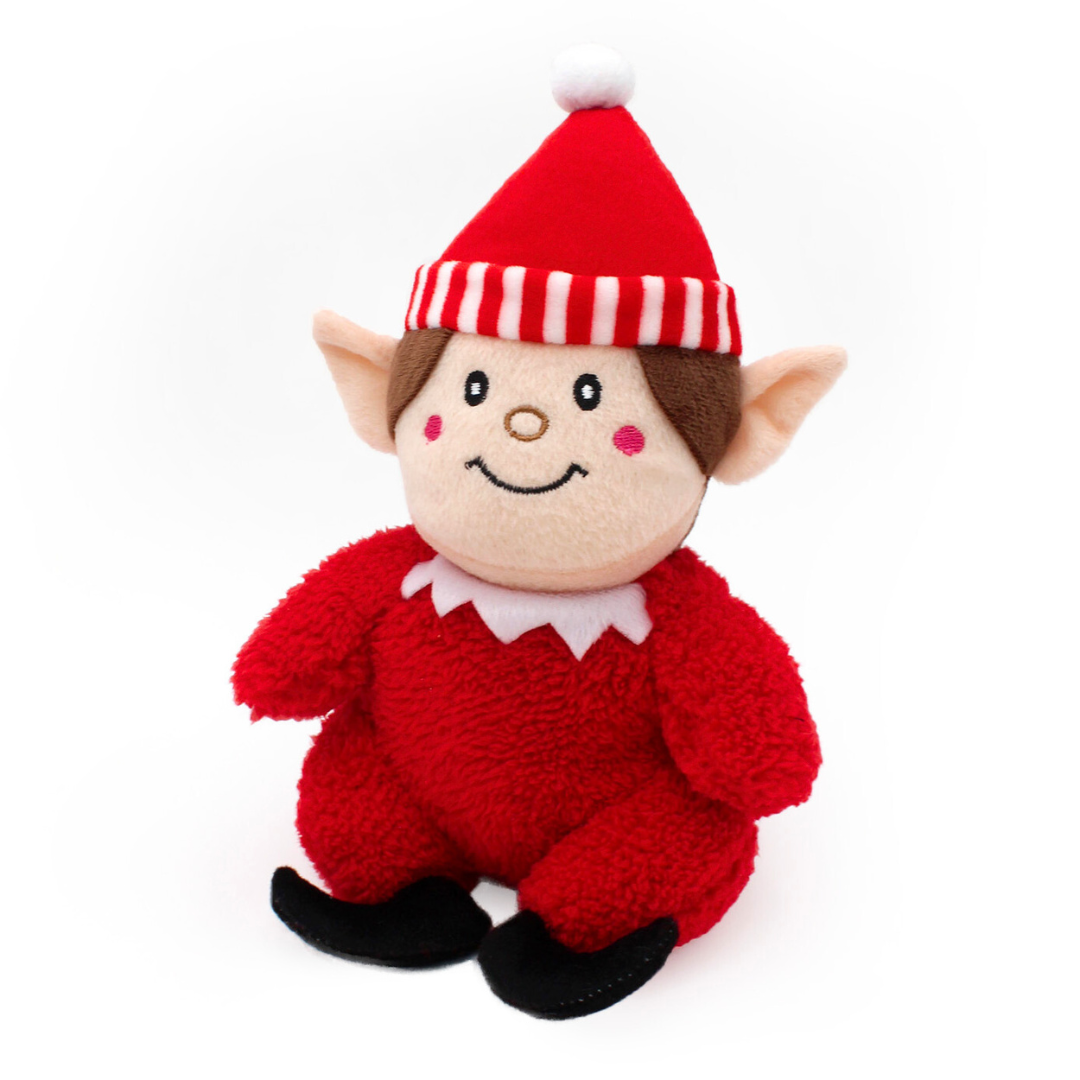 Coco & Pud Christmas Cheeky Chumz Red Elf Dog Toy  - Zippy Paws