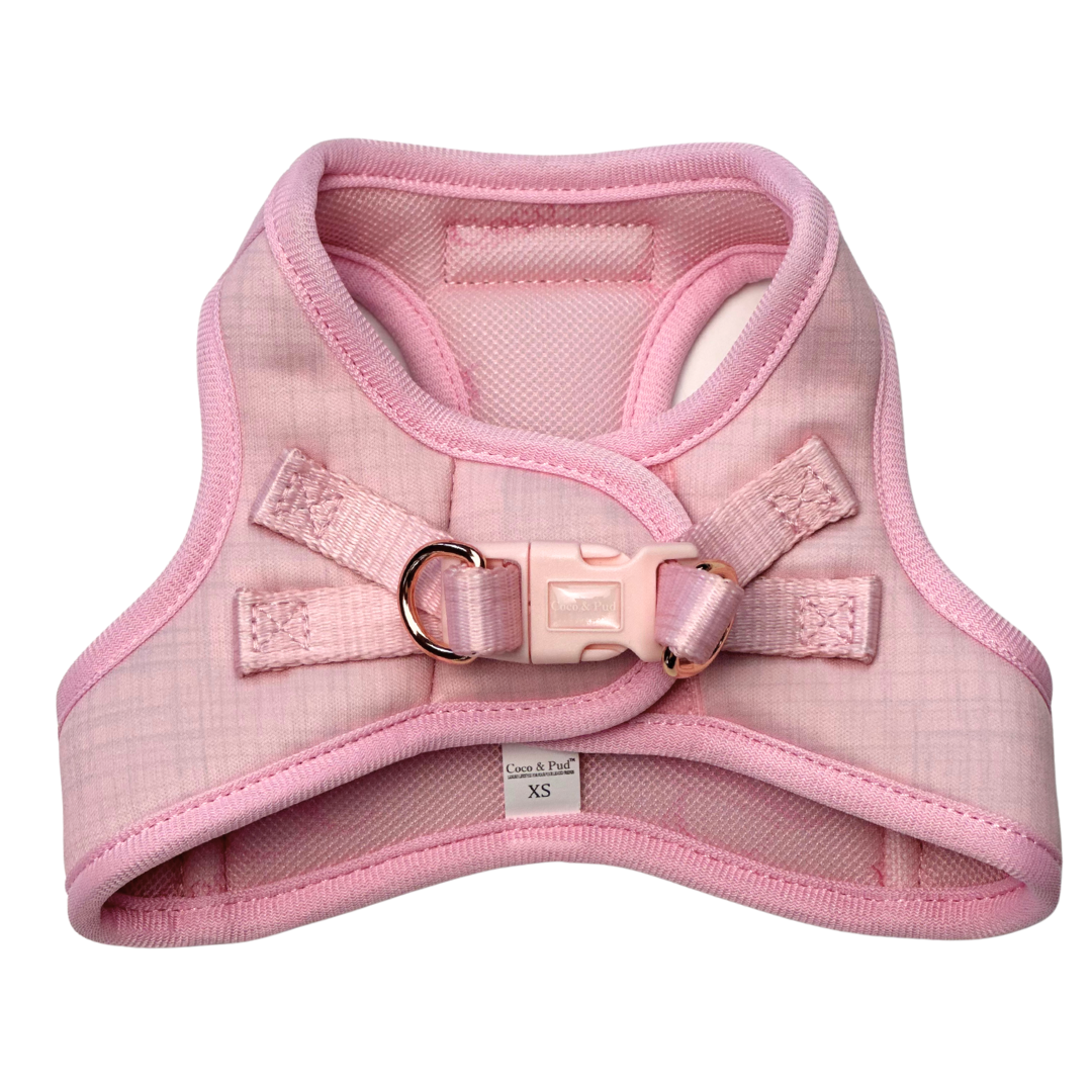 Coco & Pud Essential Pup Step In Dog Harness back - Blossom Pink