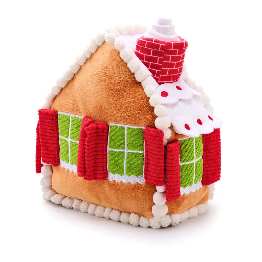 Coco & Pud Gingerbread House Interactive Snuffle Dog Toy rear of the house - The Foggy Dog