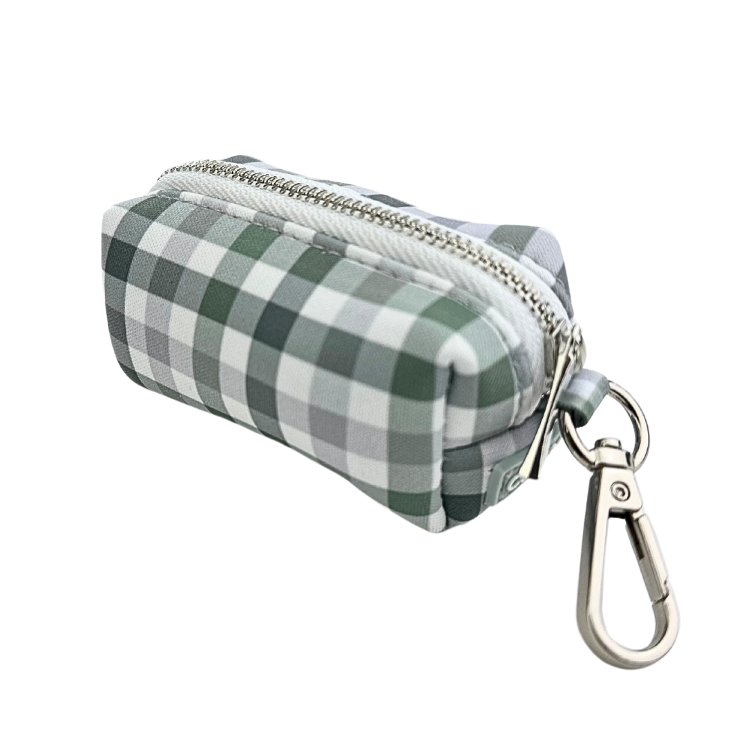 Coco & Pud gingham olive grey waste bag holder