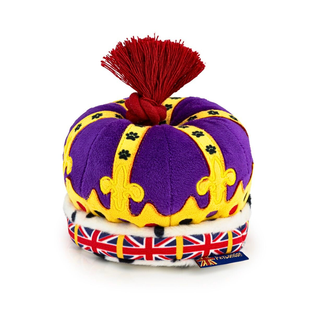 Coco & Pud Royal British Plush Crown Dog Tug Toy - Pet London
