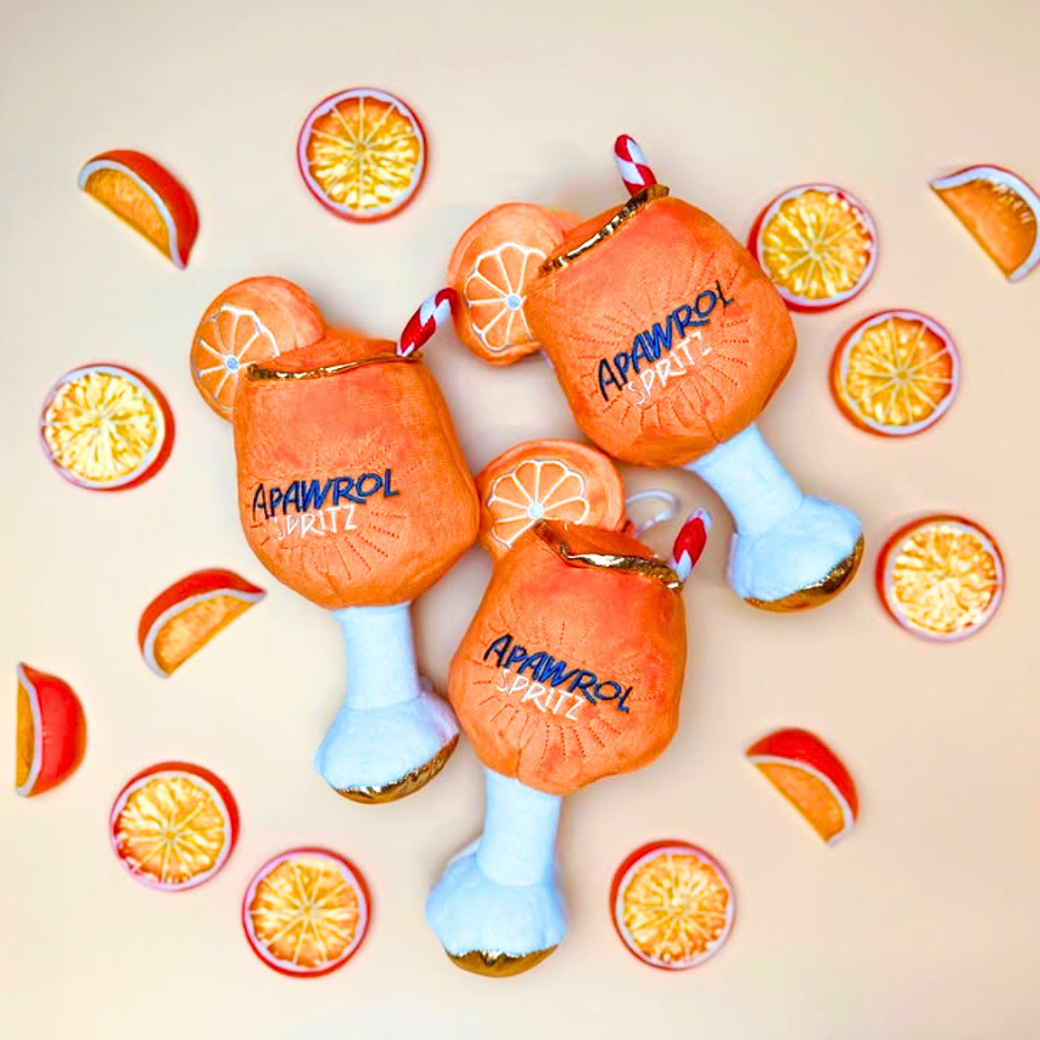 Coco & Pud - Apawrol Spritz plush Dog toy with slices of orange - Haute Diggity Dog