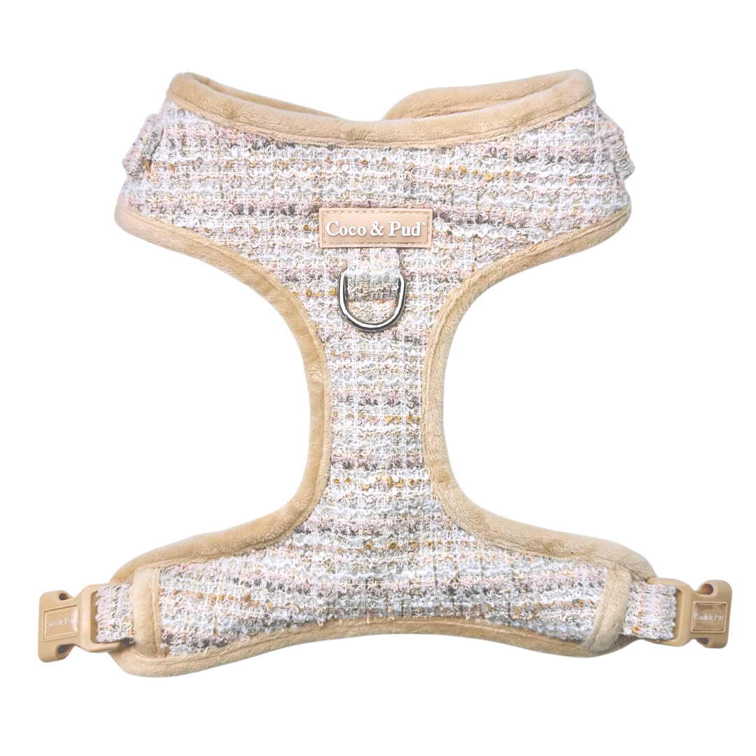 Coco & Pud Boucle de Luxe Adjustable Dog Harness - Timeless Taupe
