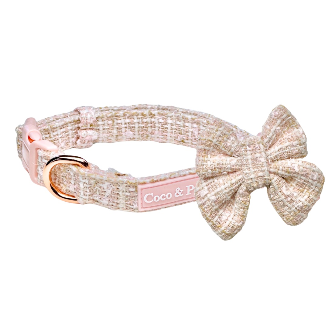Coco & Pud Boucle de Luxe Dog Collar - Rose Blush
