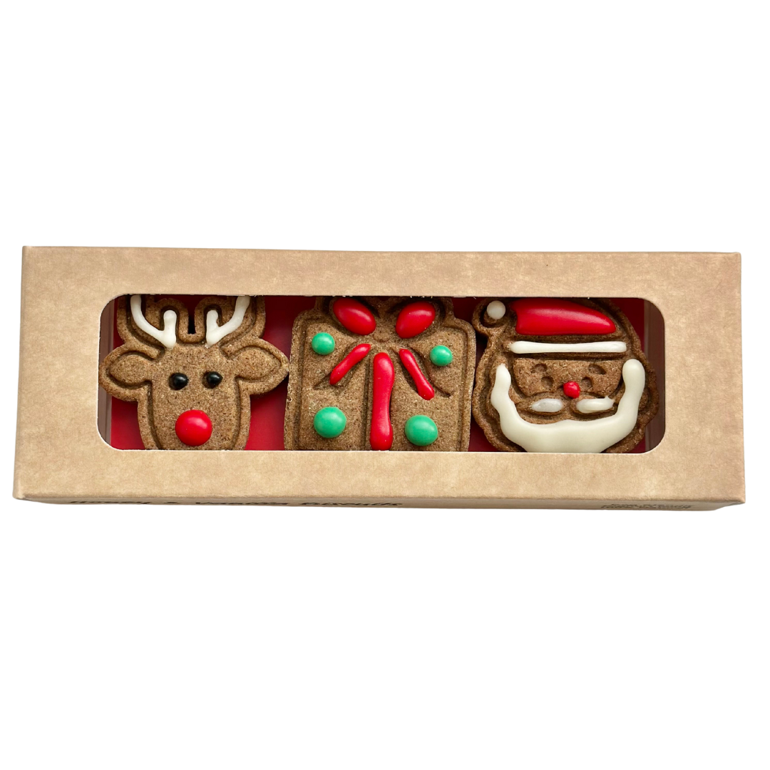 Coco & Pud Christmas Dog Treat Gift Trio 2025 - Golden Barkery