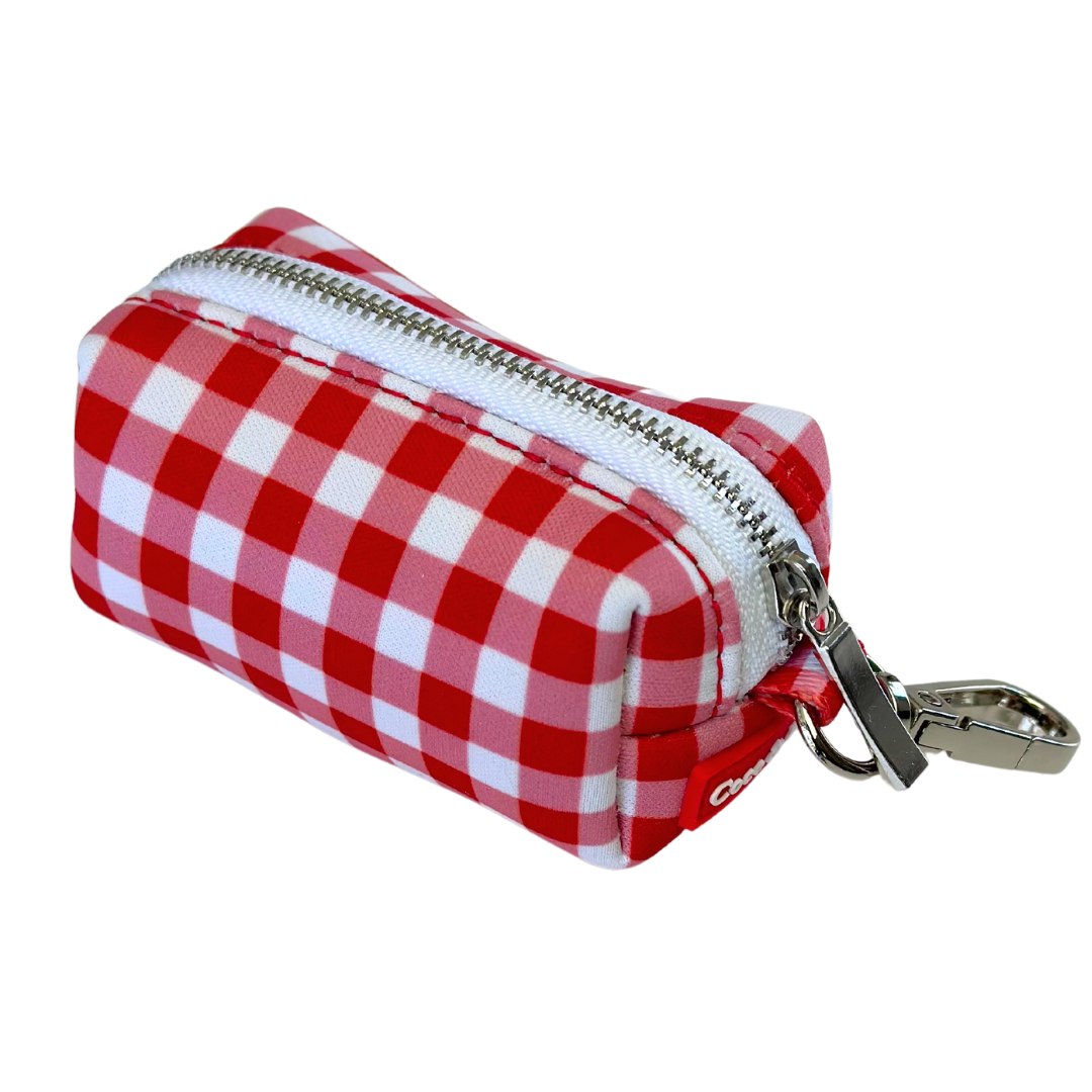 Coco & Pud Gingham Red Collar Walk Set