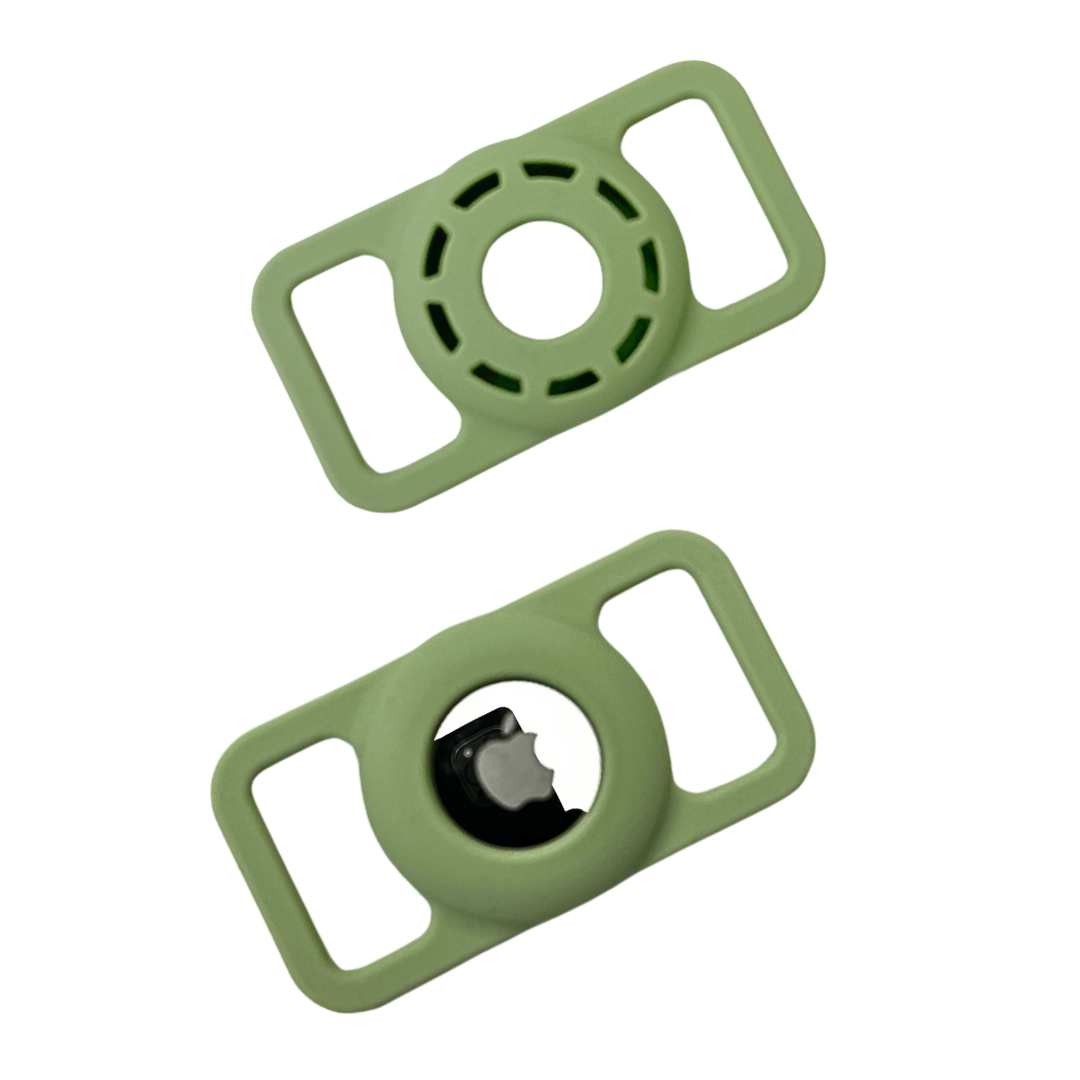 Coco & Pud et Air Tag Olive M/L & Harnesses front & back