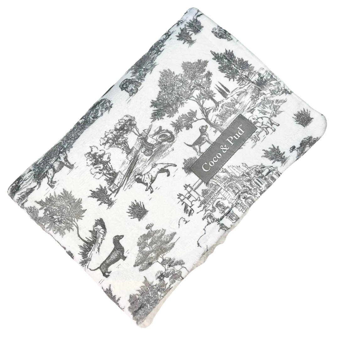 Coco & Pud Toile de Chien Grey Luxe Soft Pet Blanket