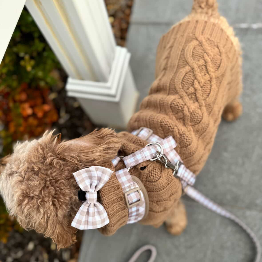 Coco & Pud Coco Cable Dog Sweater/ Dog Jumper - Cinnamon