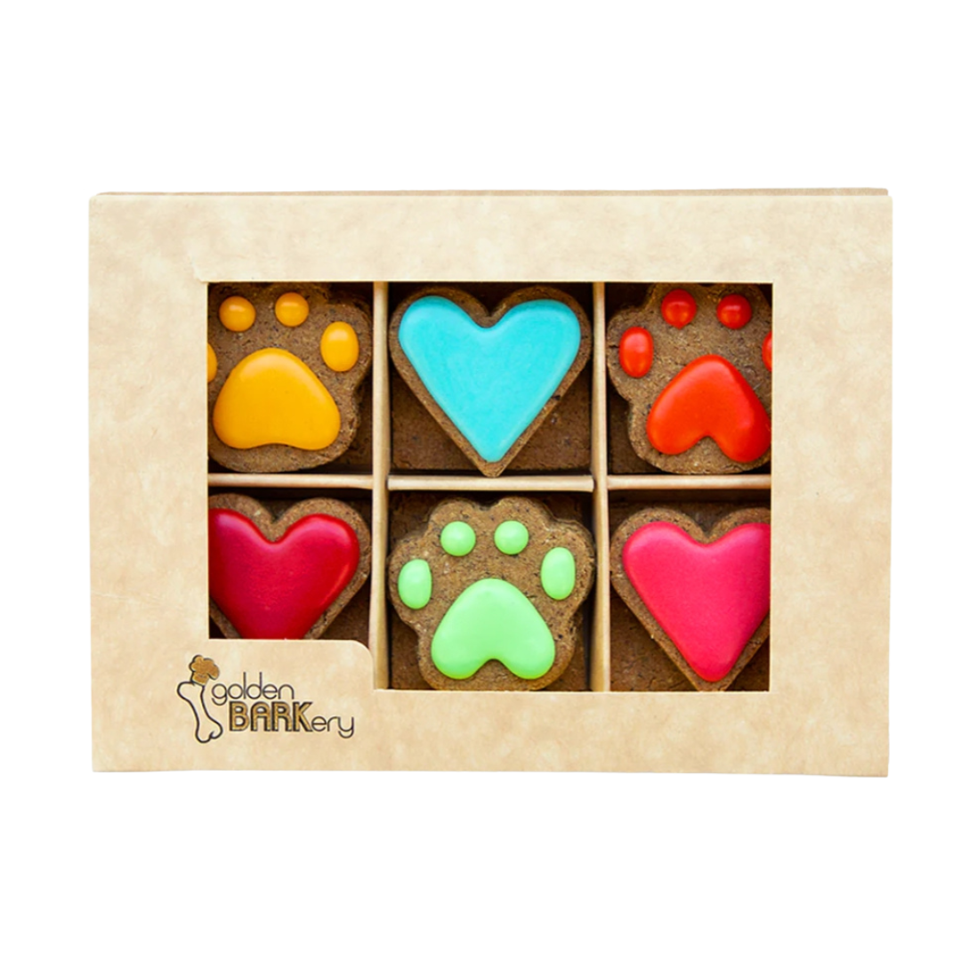 Coco & Pud Golden Barkery PupBiscuit Dog Treats - 12 Dog Biscuits Box Multicolour