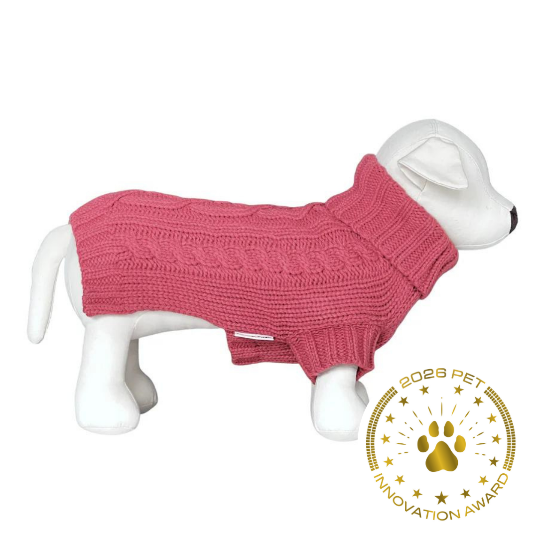 Coco & Pud Peony Coco Cable wool dog jumper