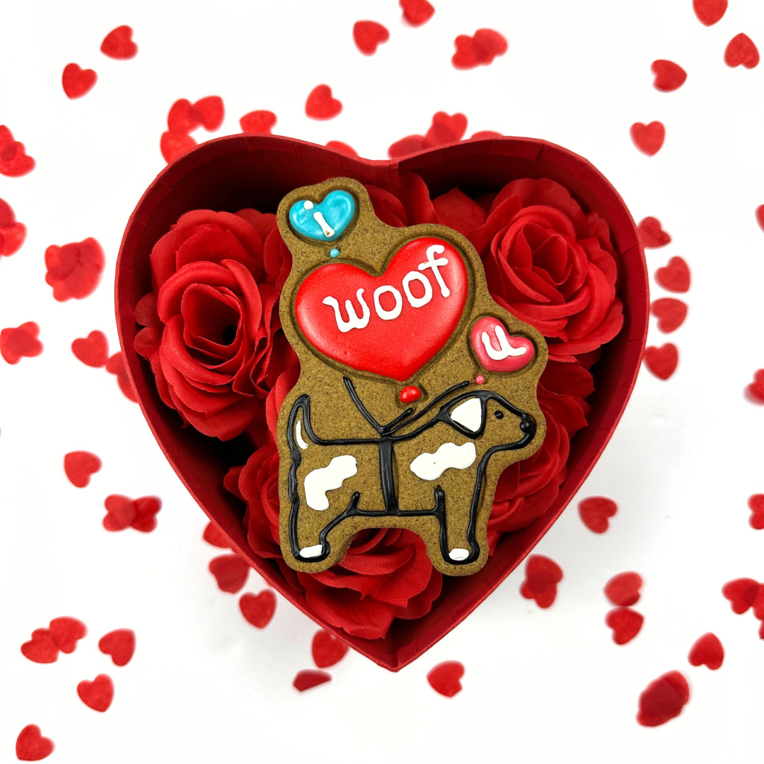 Valentine's Day Dog Treats - I Woof U Homemade Dog Biscuits
