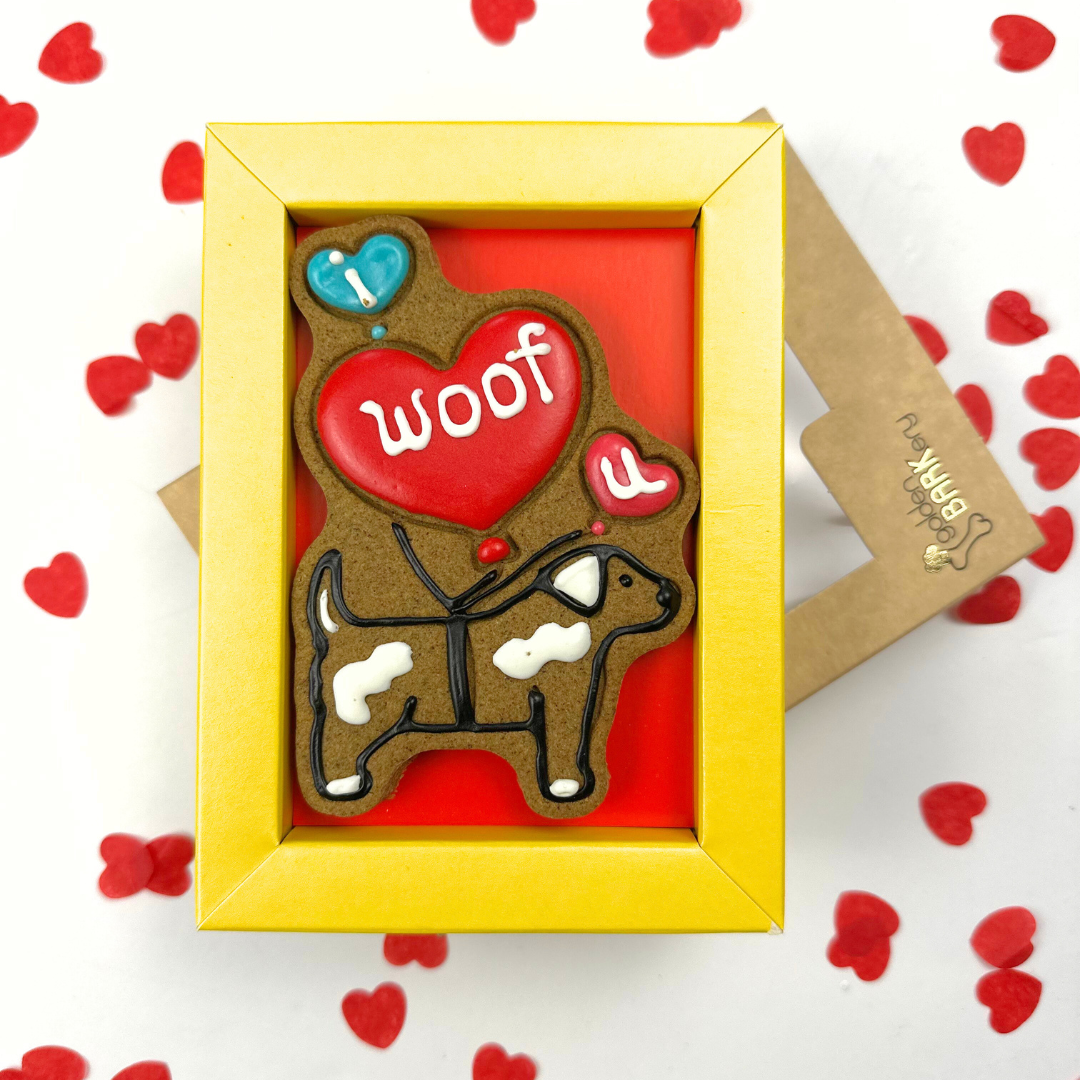 Valentine's Day Dog Treats - I Woof U Homemade Dog Biscuits