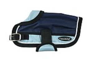 Waterproof Dog Coat 3022-B Navy/ Light Blue (For Big Dogs) - Coco & Pud