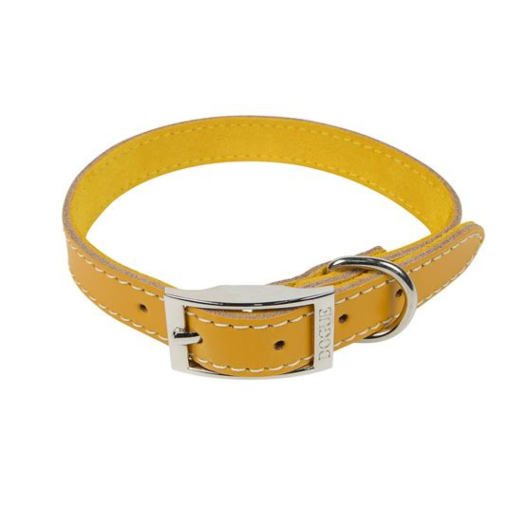 Coco & Pud Dogue Classic Stitch Dog Collar - Mustard - Australian made