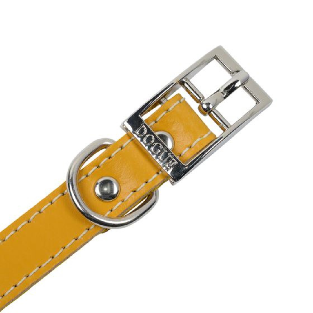 Coco & Pud Dogue Classic Stitch Dog Collar details- Mustard - Australian made