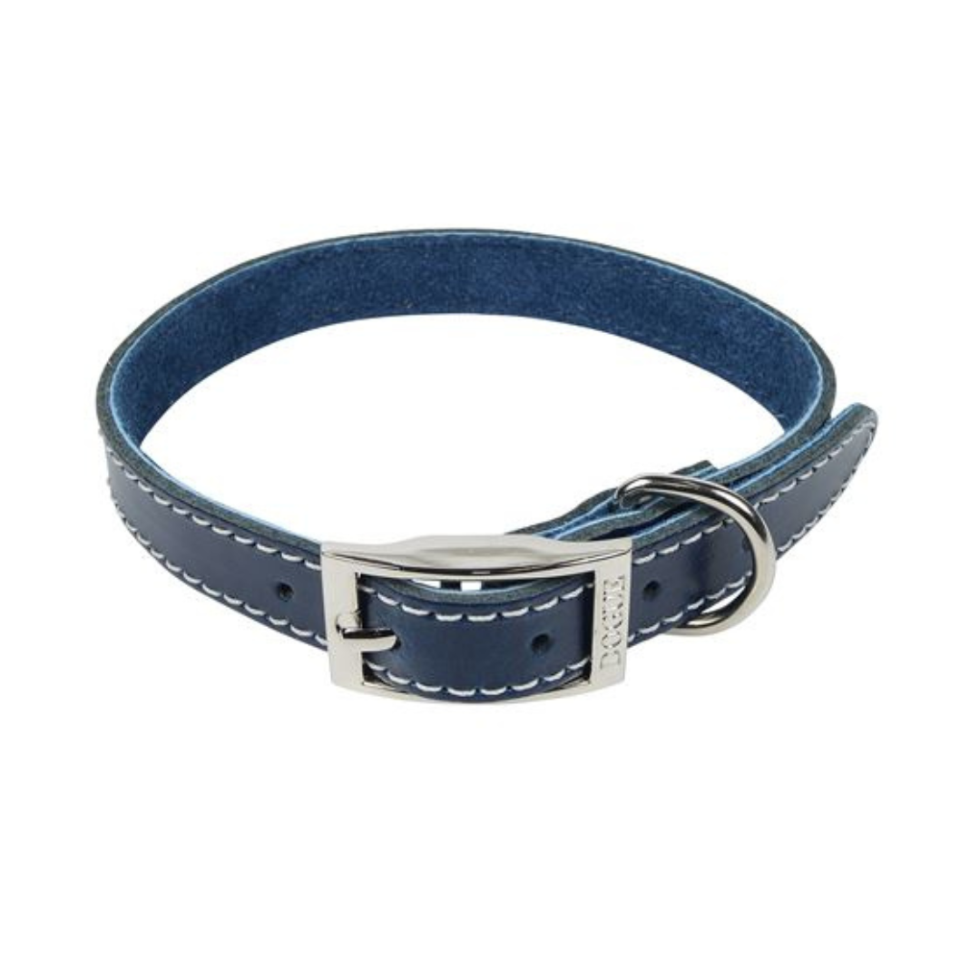 Coco & Pud Dogue Classic Stitch Dog Collar - Navy - Australian made