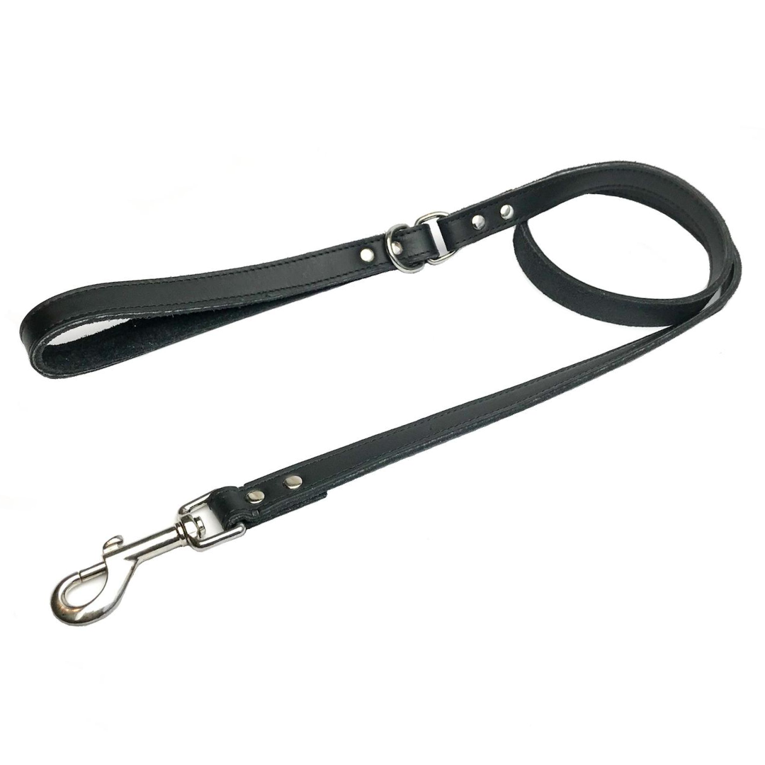 DOGUE Plain Jane Leather Dog Lead - Black