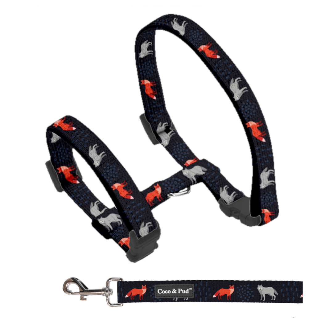 Coco & Pud Fox & Friends Cat Harness & Lead Set