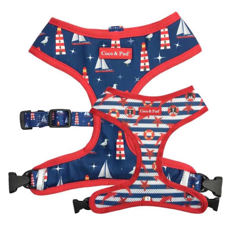 Coco & Pud Hamptons Reversible Dog lead/ Leash - Coco & Pud