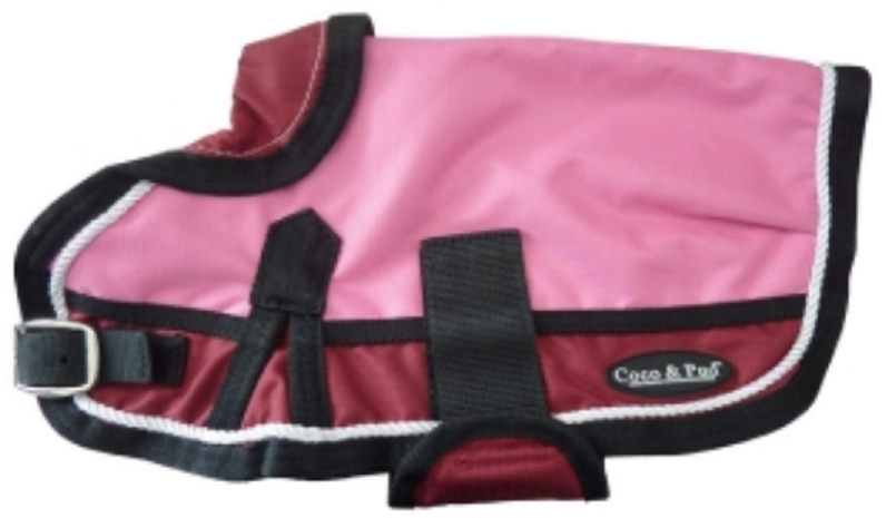 Waterproof Dog Coat 3022-B Pink/ Red (For Big Dogs) - Coco & Pud
