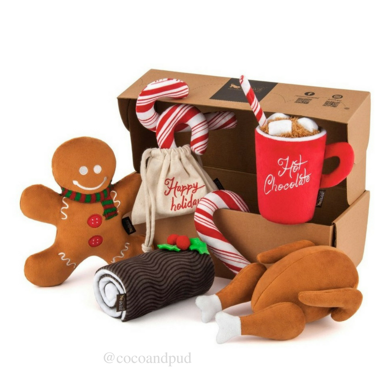 Holiday Classic Holly Jolly Gingerbread Man Dog Toy - Coco & Pud
