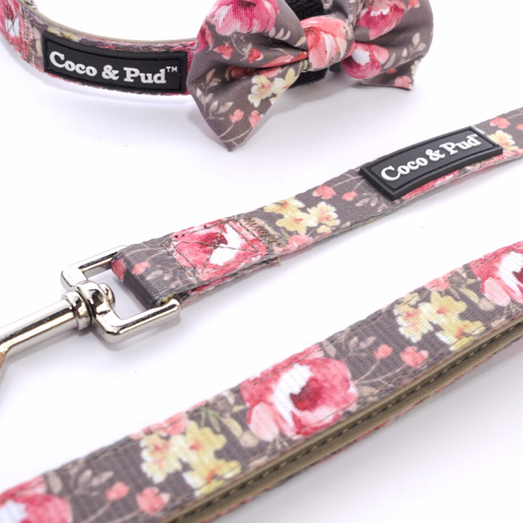 Coco & Pud Vintage Garden Reversible Dog lead/ Leash - Coco & Pud